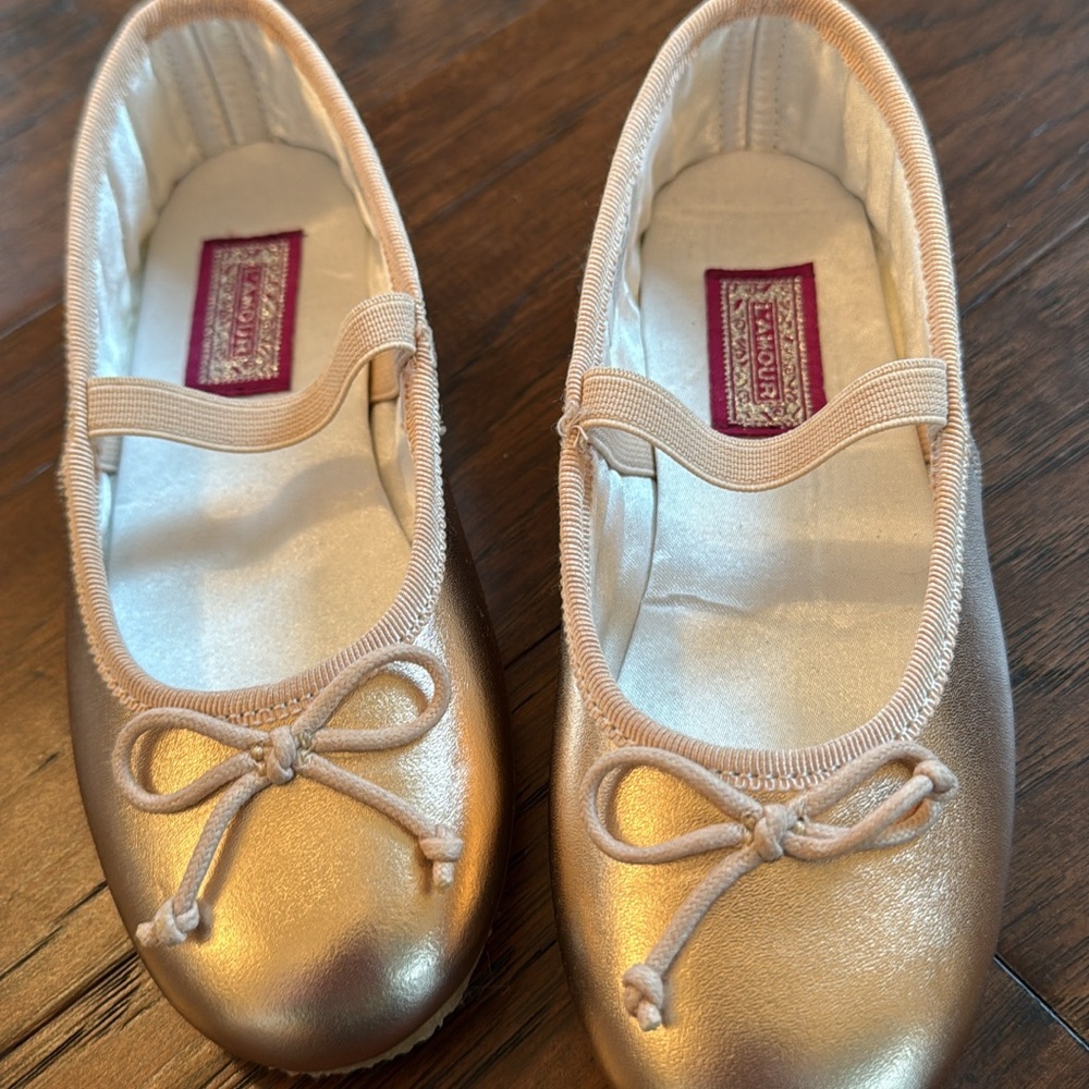 L'Amour Gold Dress Shoes for Kids